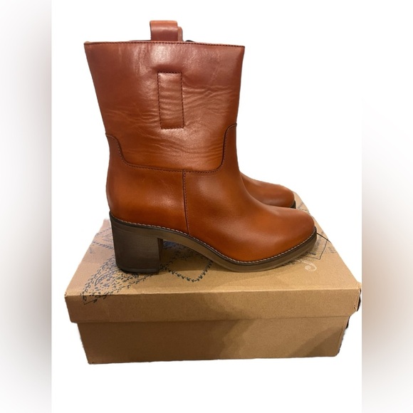 NIB Free People Women’s Tabby Leather Tuscan Tan Booties in size EU 37.5 or 6.5 - Picture 4 of 8